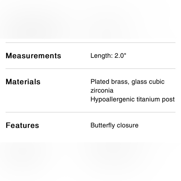 Coach Signature Link Tennis Linear Earrings,nwt ! - Picture 3 of 3